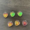 Temperature-sensitive color-changing heart-shaped pendant necklace for women in summer, with a unique design sense, hip-hop and cool, ins style, simple collarbone chain details Picture